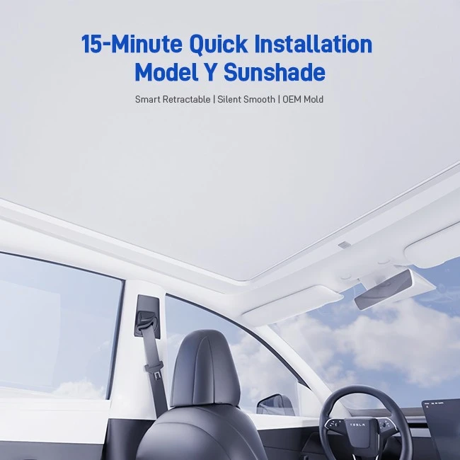 Model Y Electric Sunshade With Ambient Lighting factory